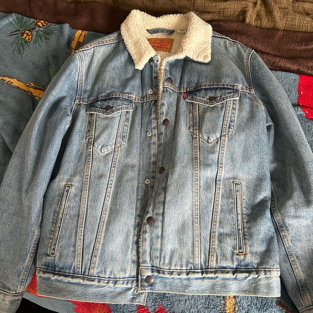 Levi's Blue and White Lightweight Shirt Jacket
